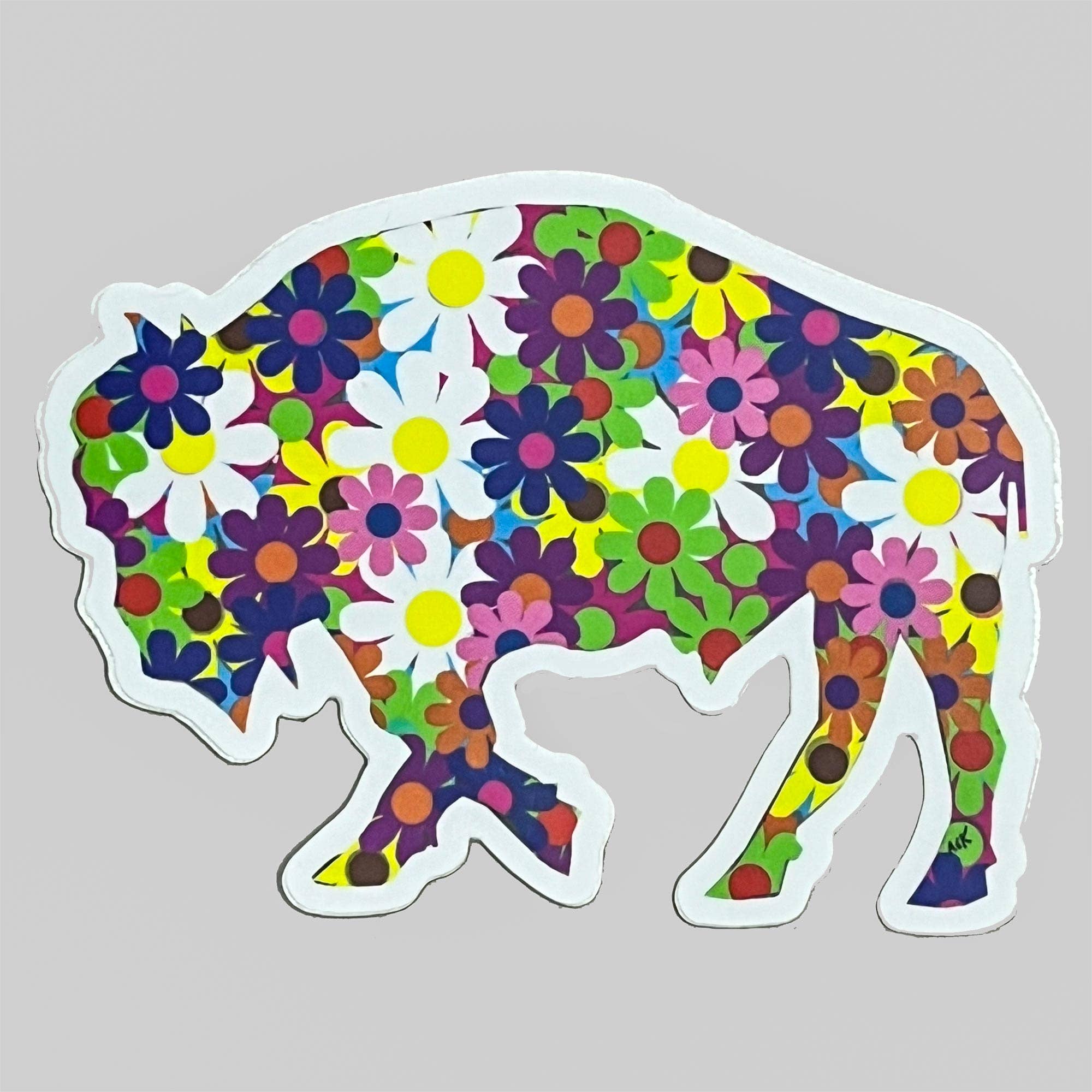 Alison E. Kurek - Wholesale Sticker - Flower Buffalo Bison Die Cut Waterproof Vinyl Sticker2
