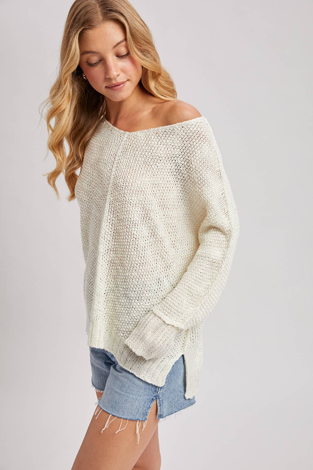 Bluivy - Wholesale Knit Sweater - Women's - REVERSE SEAM LOOSE FIT SWEATER80