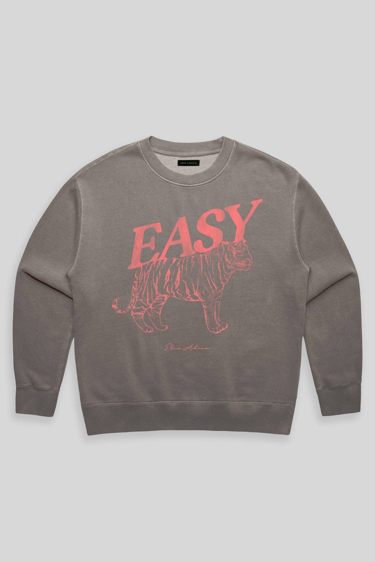 Eden Ashram - Wholesale Graphic Sweatshirt - Women's - Easy Tiger Faded Sweatshirt0