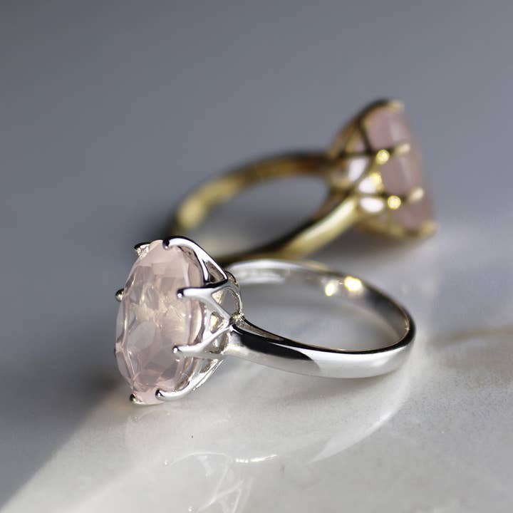 Carolin Stone Jewellery - Wholesale Single Stone/Solitaire Ring - rose ring silver1