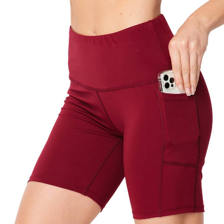 Truly Contagious - Wholesale Athletic Shorts - Women's - Squat Proof High Waist Biker Short | Cell Phone Pocket ( BIK