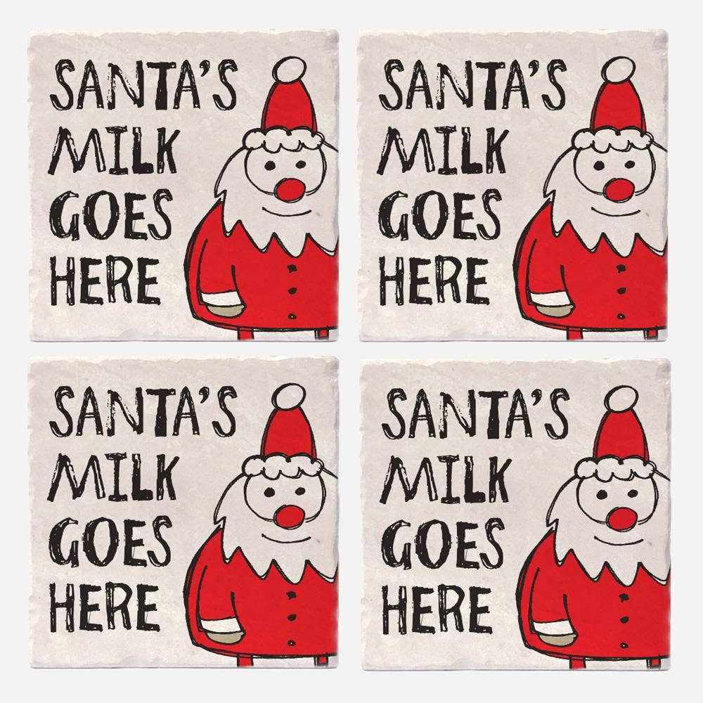Versatile Coasters - Wholesale Coasters - Santa's Milk Coasters1