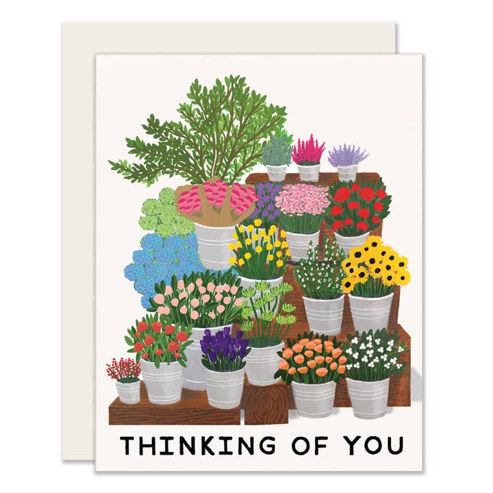 Slightly Stationery - Wholesale Thinking of You Card - Flower Market