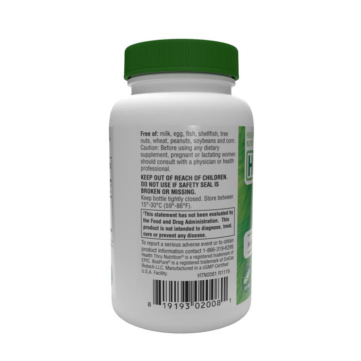 Health Thru Nutrition - Wholesale Oral Supplement/Vitamin - Boswellia Bospure® 300mg Vegan Certified Non-GMO 60 Vegecaps2
