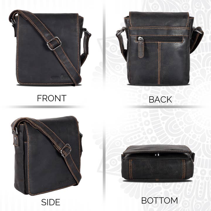 Greenwood Leather - Wholesale Messenger Bag - Unisex - Leather Shoulder Bag Luna6