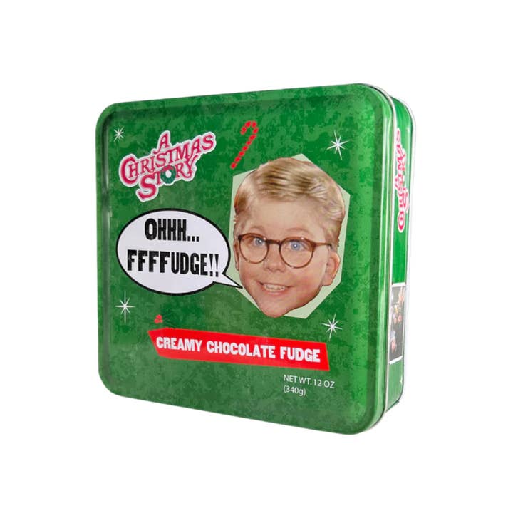 Christmas Story Chocolate Fudge Tin 12oz - 12ct for wholesale by I Got Your Candy