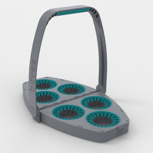 Bevee - Wholesale Serving Tray - 6-Cup Reusable Drink Carrier 3