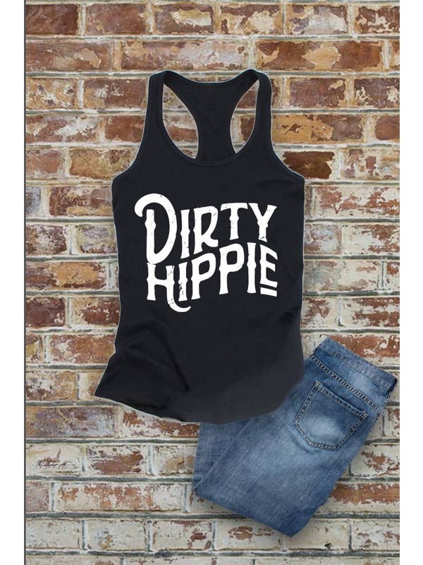 Top Avenue - Venta al por mayor Camiseta sin mangas - Mujer - Hippie sucio. Camiseta de tirantes PLUS ajustada con espalda cruzada para mujer