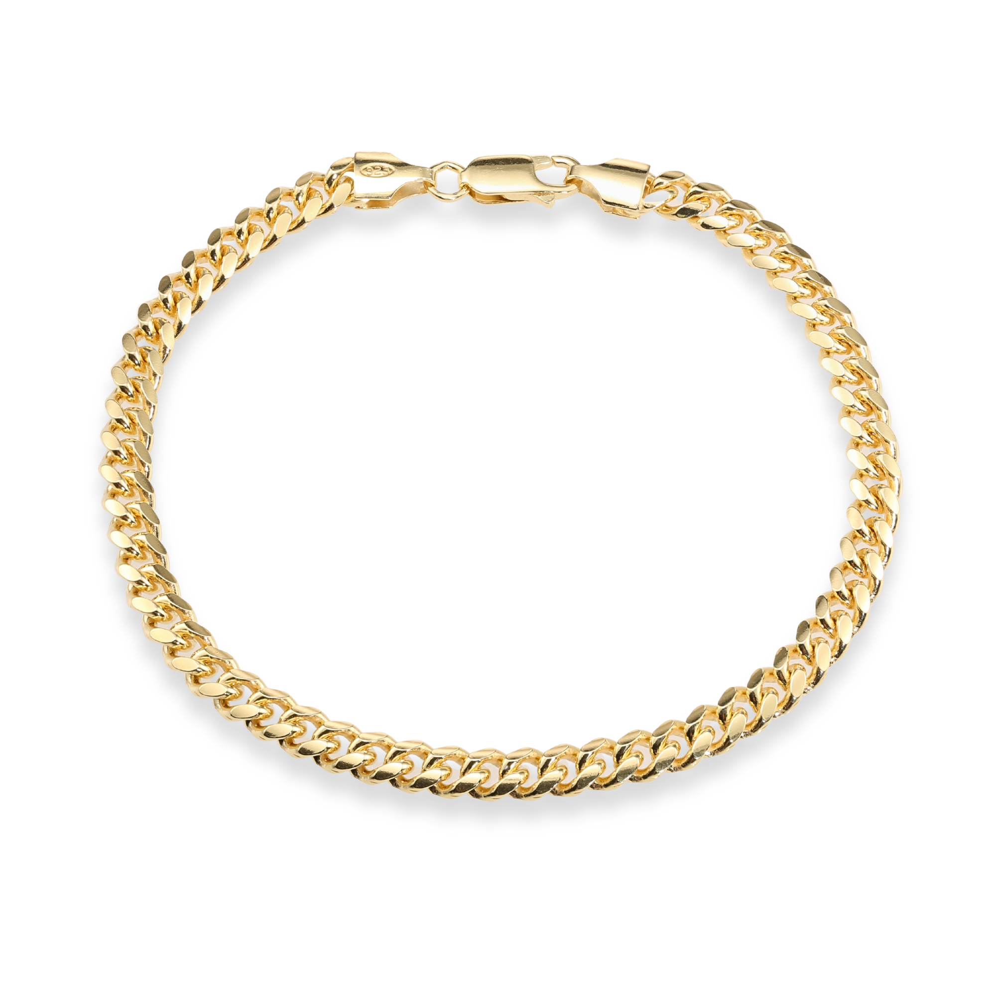 NY Gold & Silver Trading Inc. - Wholesale Link & Chain Bracelet - 925 Solid Silver Miami Cuban Link Bracelet with Lobster Lock0