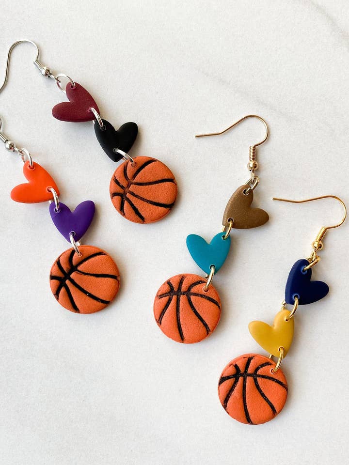 Basketball dangles in team colors for wholesale by A Little Selah