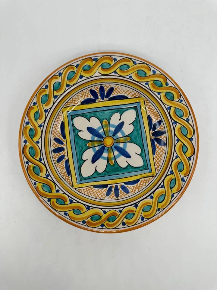 Placa de Sopa Cerâmica para Uso Alimentar Caltagirone - Jadeite por atacado de DD Ceramiche Siciliane