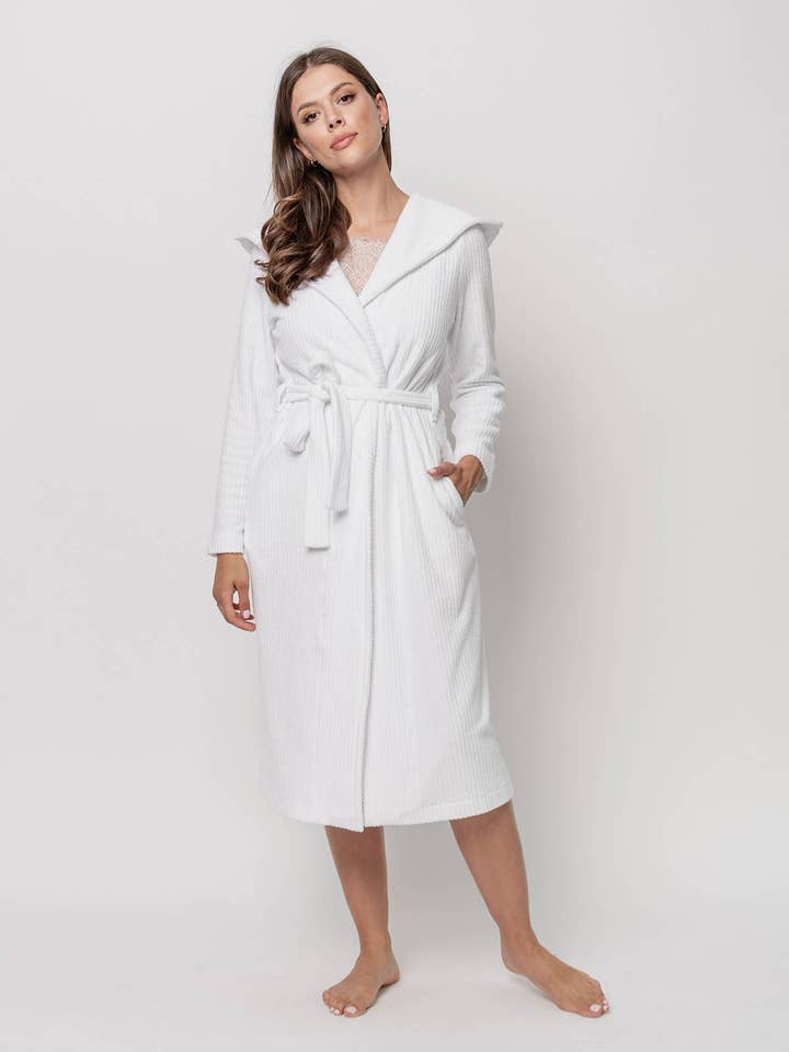 R03 hættebadekåbe efter bad i ribstrikket bomuld for engroshandel hos Oh!Zuza