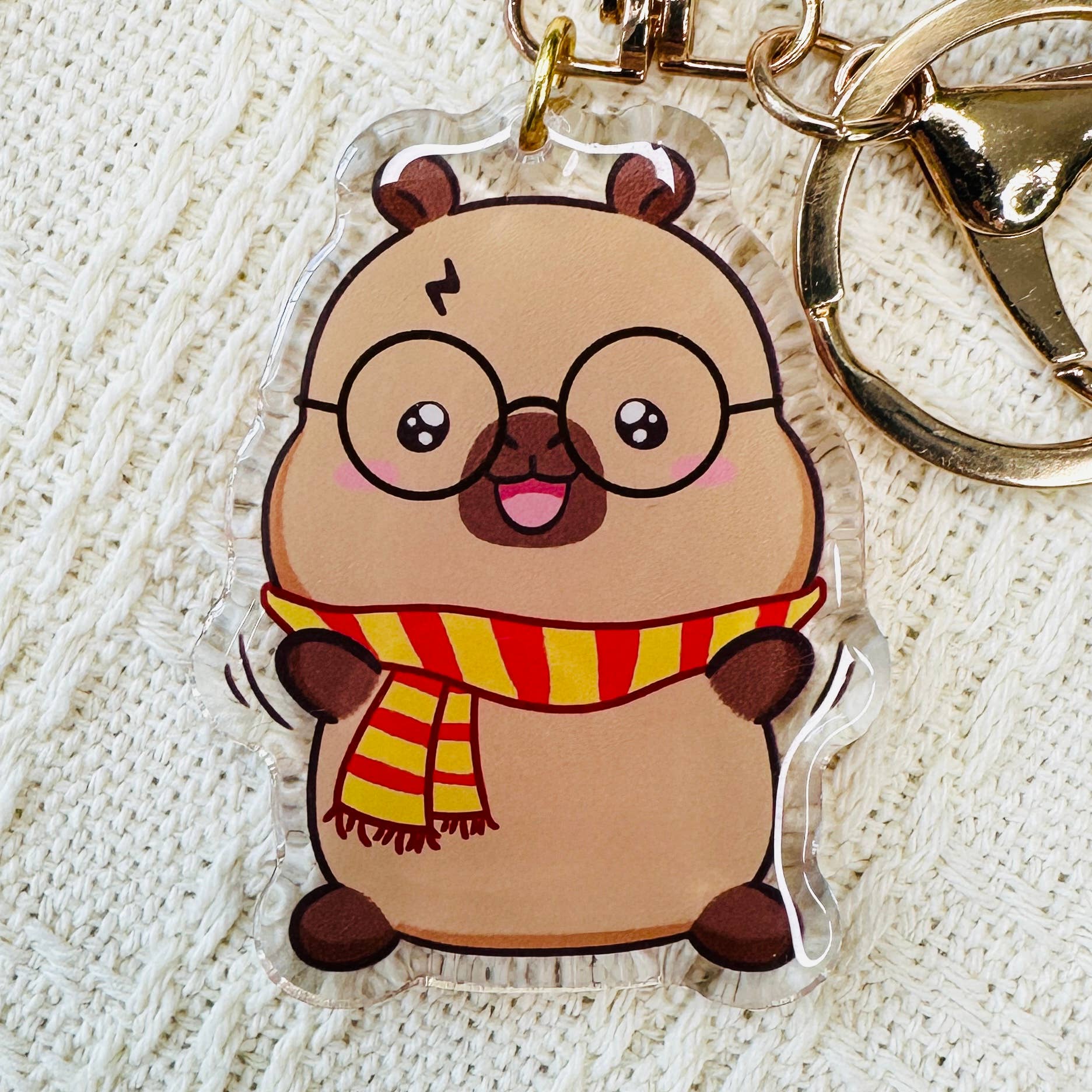 CapyFun - Wholesale Keychain - Women's - Capybara Acrylic Keychain Cute Kawaii Dumpling Boba Tea Coffee Ice Cream Reading Orange Ramen Foodie Hot Pot Holiday Gift For Her3