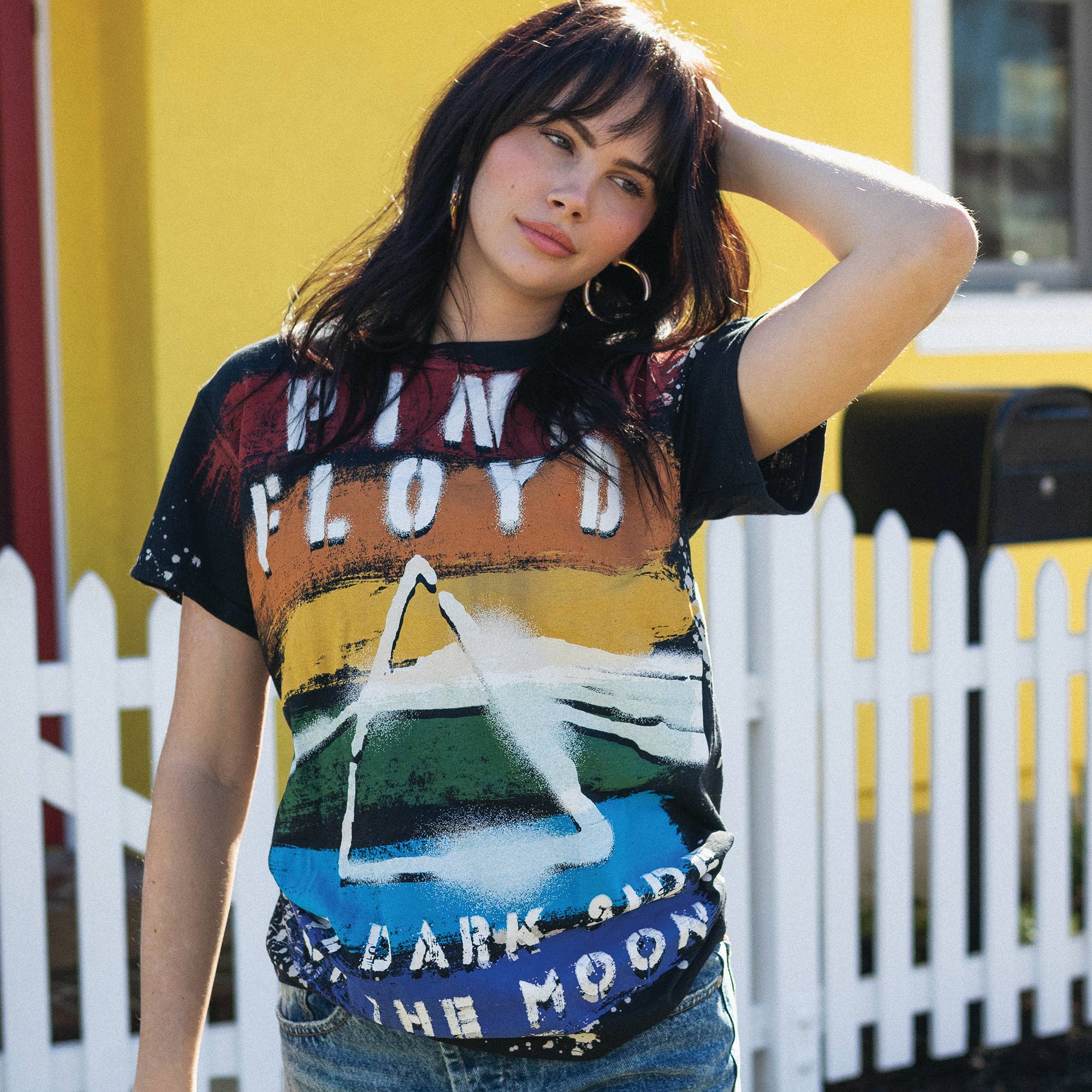 Life Clothing Co - Wholesale Screen Printed T-Shirt - Women's - Pink Floyd Tie Dye Tee2