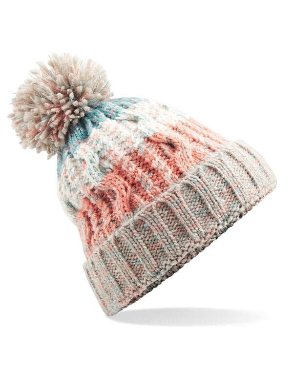 Logo Free Clothing – Engroshandel Beanie - Dame – Beechfield proptrækker Pom Pom Pom Beanie | Unisex | Kraftig kabelstrik | 15 farver | Én størrelse9