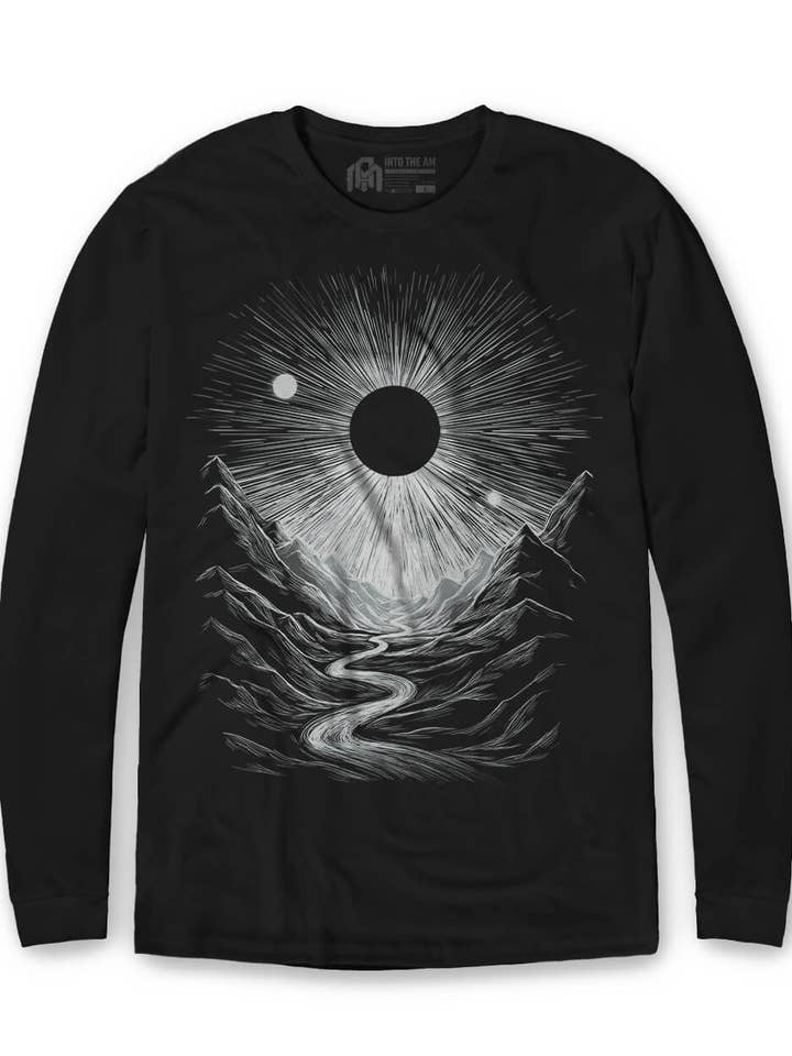 Heren Graphic Tee - Lange Mouw T-Shirt (Lunar Canyon) voor wholesale door INTO THE AM