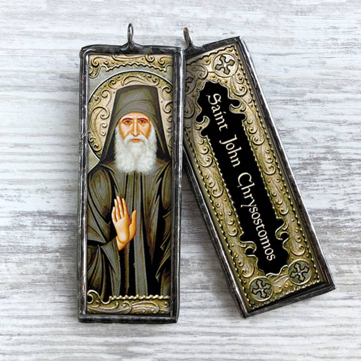 Saint John Chrysostomos Ornament Charm for wholesale by Homestyle Charlie