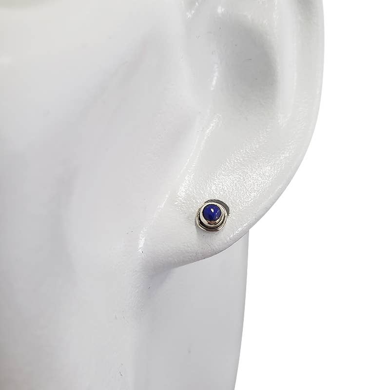 Amberman - Wholesale Knopjes/oorstekers - Lapis Sterling zilveren oorknopjes1