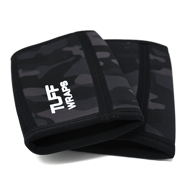 TuffWraps - Wholesale Fitness Equipment - TUFF Power Elbow Sleeves 7mm (Black Camo)2