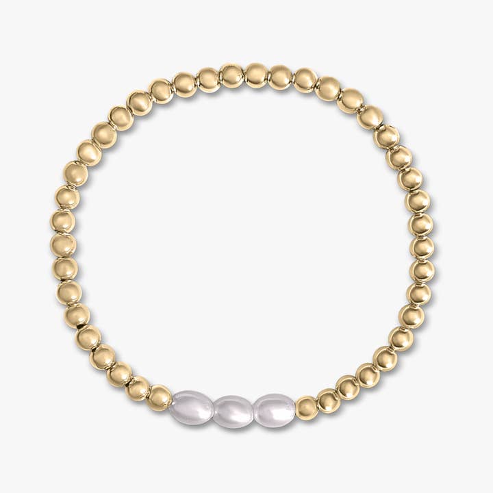 Beaded Pearl Trio Bracelet for wholesale by XO Hanalei