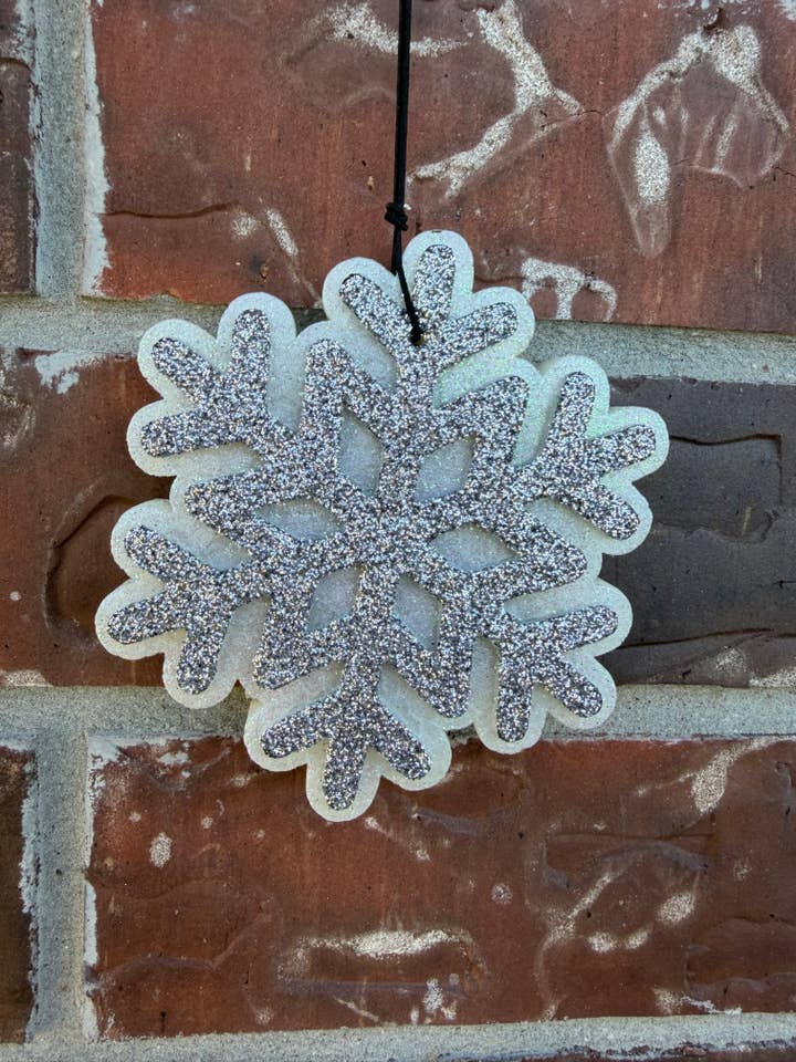 Snowflake Christmas Freshie for wholesale by Gussied Up