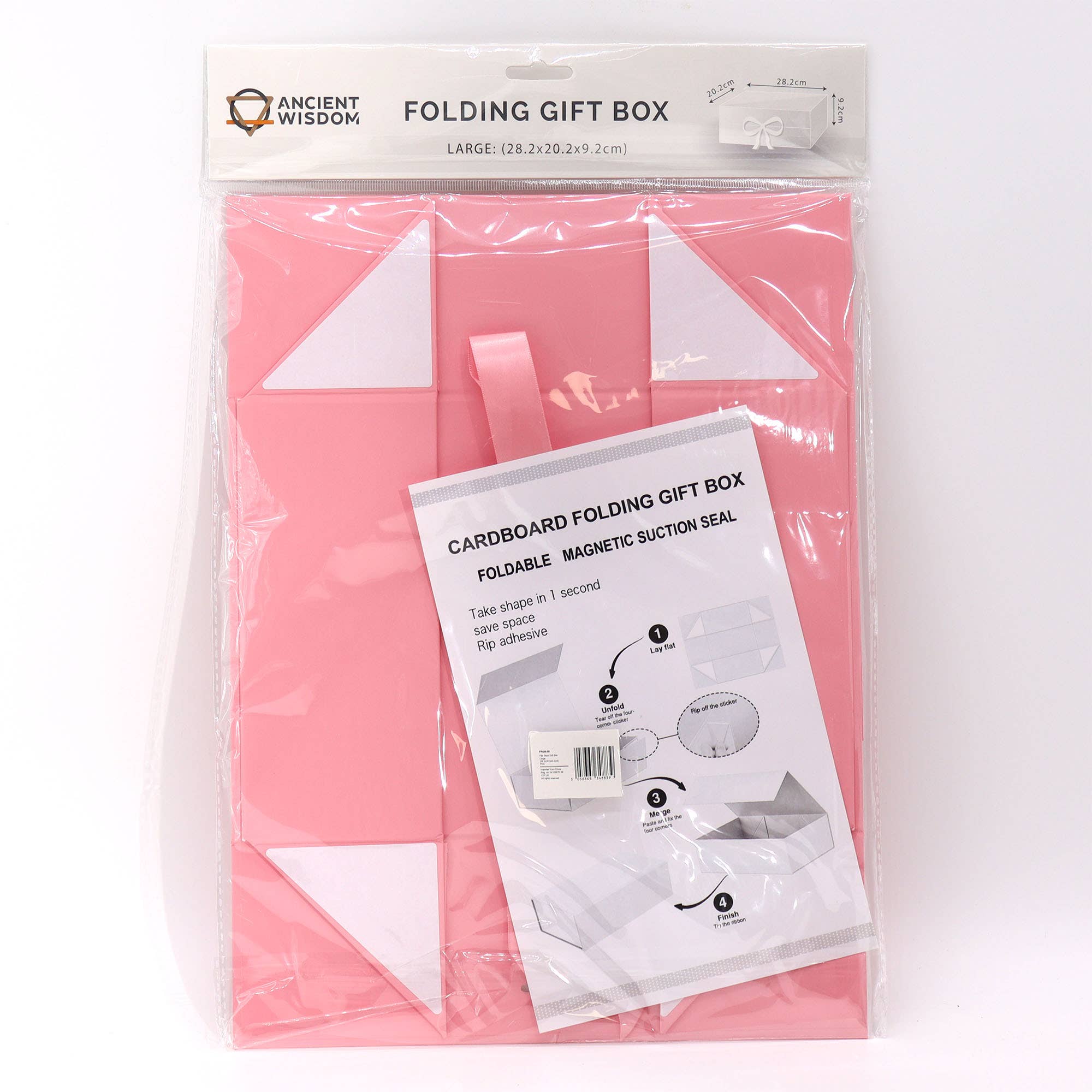 Ancient Wisdom – wholesale Gift box – Flat Pack Gift Box -  (28.2x20.2x9.2cm) - Pink1