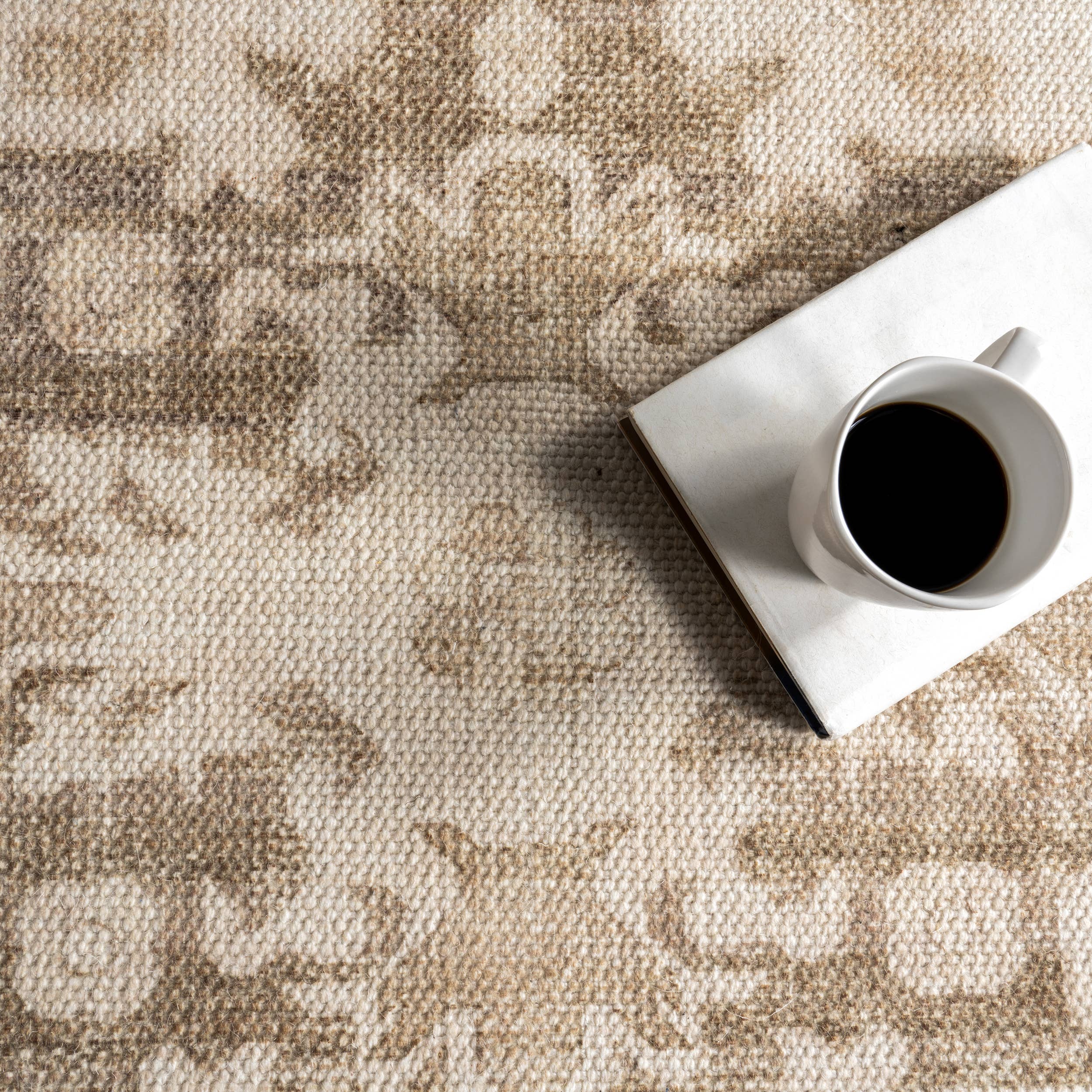 Beige Nienna Wool and Cotton Area Rug for wholesale on Faire4