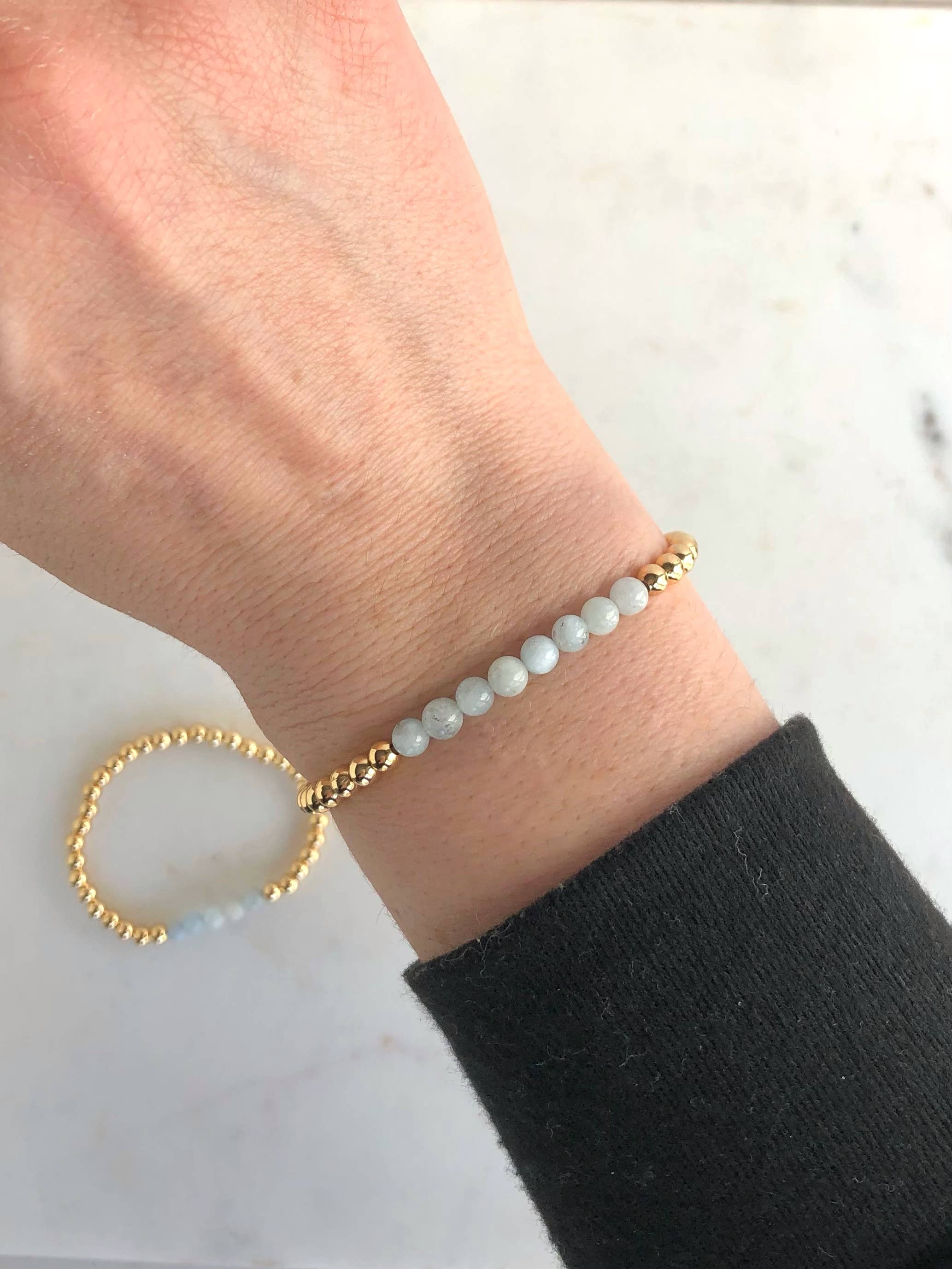 Simply Stated NY - Venta al por mayor Juegos de joyas - Set de pulseras a juego de madre e hija con piedras preciosas y oro11