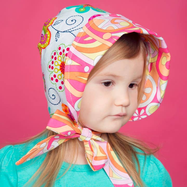 The Daisy Baby LLC - Wholesale Sun Hat - Kids - Flowers Sun Bonnet Handmade Heirloom Baby Shower Gift Hat0