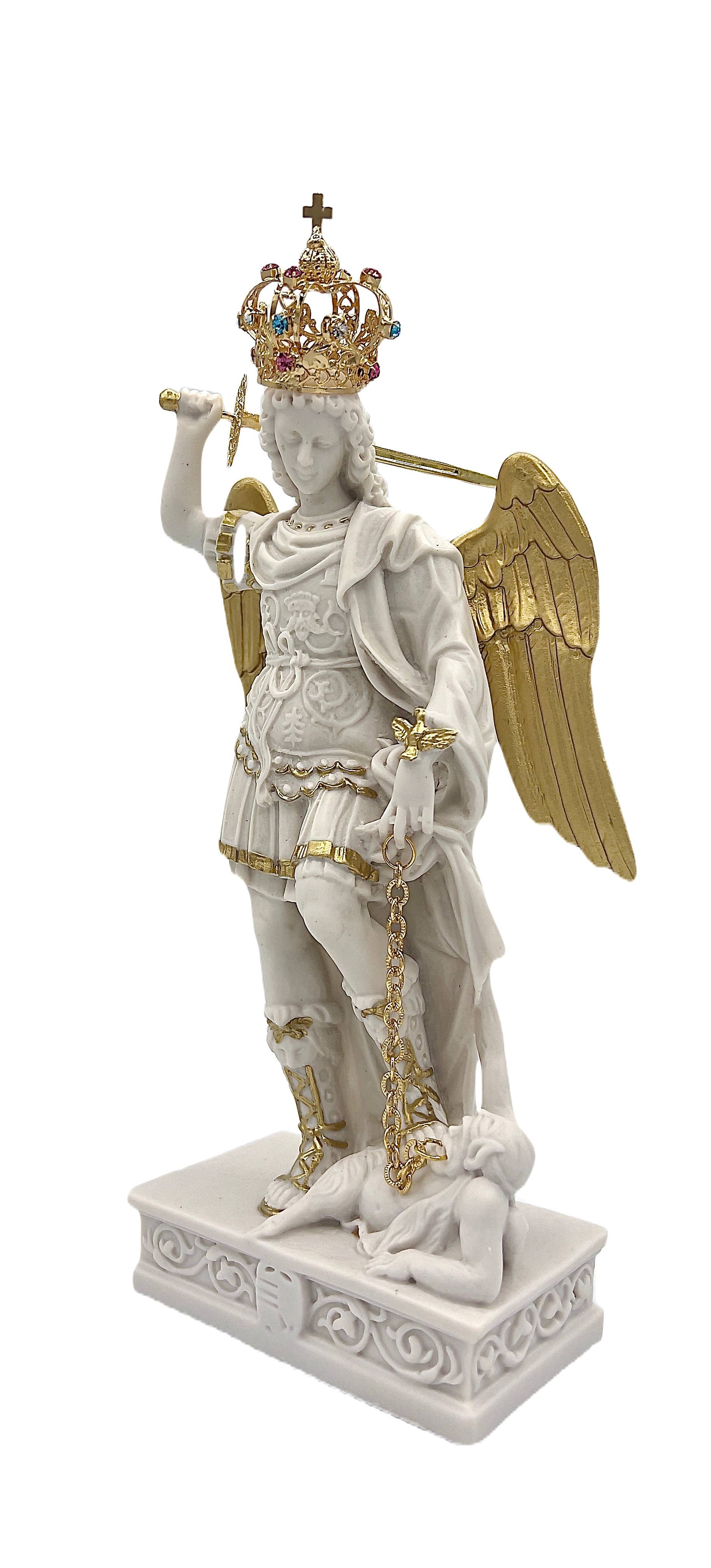 Costa Articoli Religiosi - Vente Figurine décorative - Statue de l'archange Saint Michel en marbre résine 27 cm1