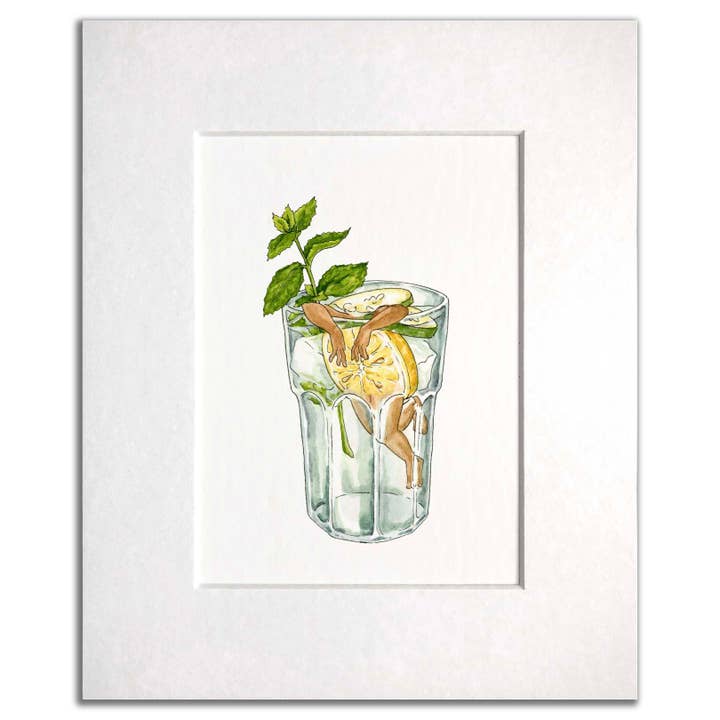 Boujee Spa Water Art Print for wholesale by Maridad Studio