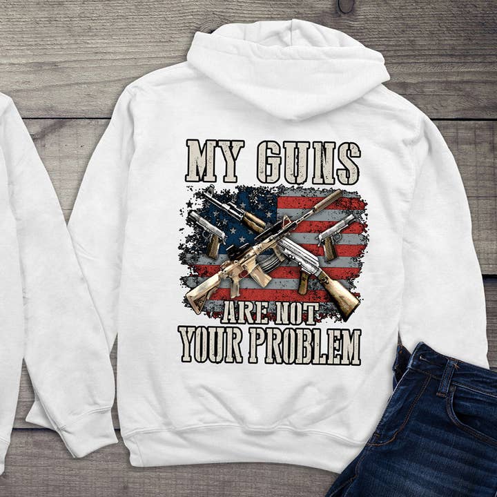 Meine Waffen sind nicht dein Problem mit Crest Hoodie für den Großhandel von Artopia