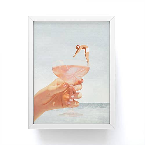 Dagmar Pels Sip And Dive Cocktail Collage Mini Impression Encadrée pour la vente par Deny Designs
