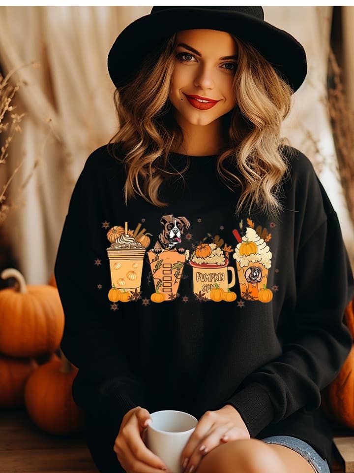 Fall Coffee Sweatshirt pumpkin spice crewneck ,thanksgiving for wholesale by Pink pretty designs
