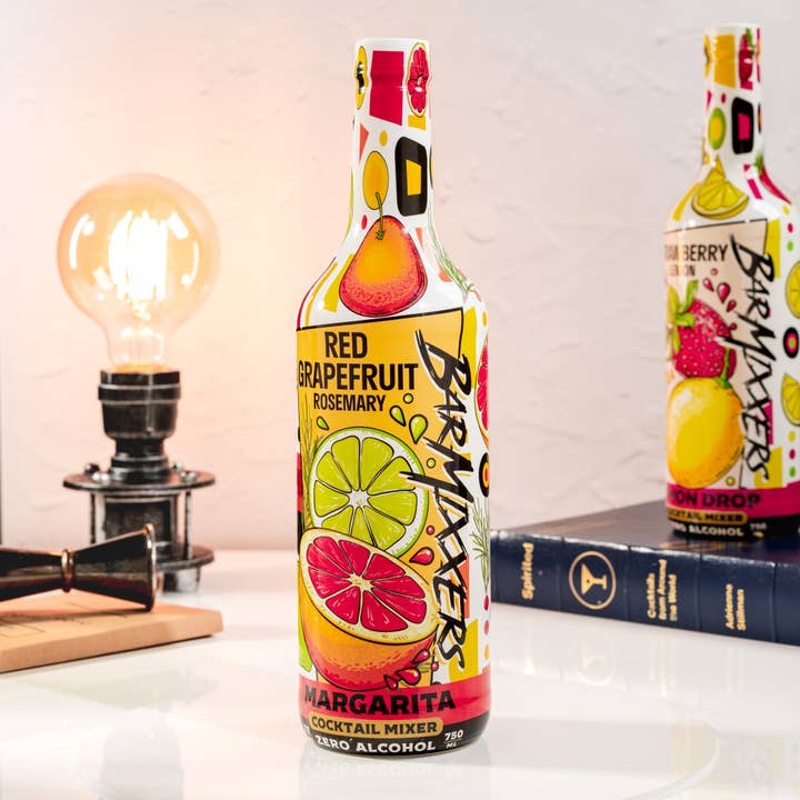 Cocktail MIxer Red Grapefruit Rosemary Margarita. for wholesale by Bar Mixxers