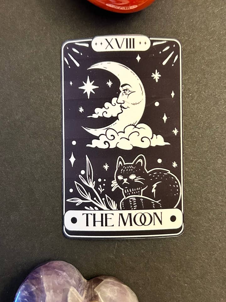 “The Moon” Tarot Card Stickers, Set of 4 for wholesale by Uniquely Made Design