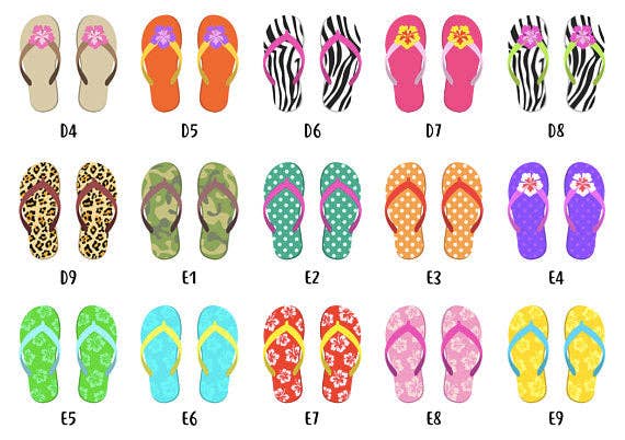 Mermaid Marys – wholesale Art print – Framed Personalised Family Flip Flop Print7