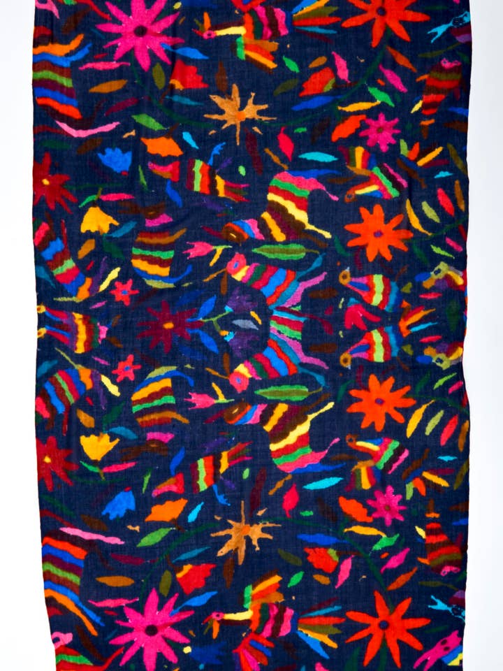 Sciarpa di lana - Otra Cosa - Happy Blu Scuro - 2719 per la vendita all'ingrosso da parte di OTRACOSA