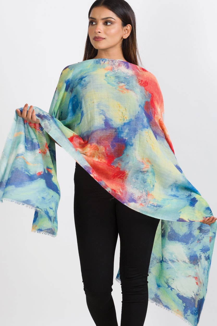 Sevya Handmade - Vente Châle – femme - Écharpes en laine fine Reena18