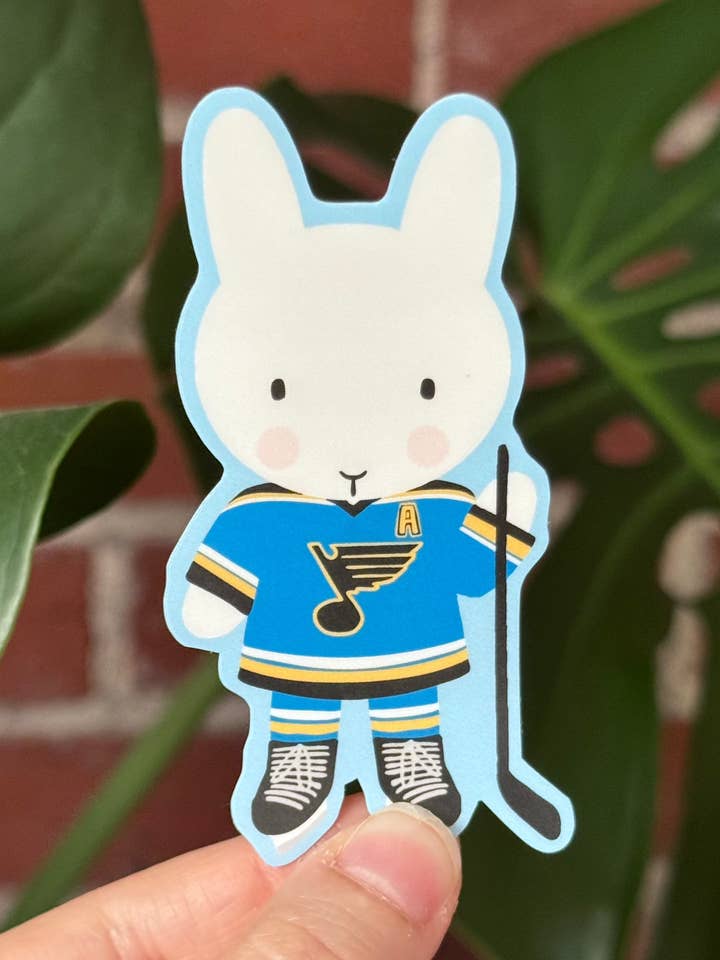 Saint Louis Blues Hockey Clem the Bun Sticker for wholesale by Clem & Co.
