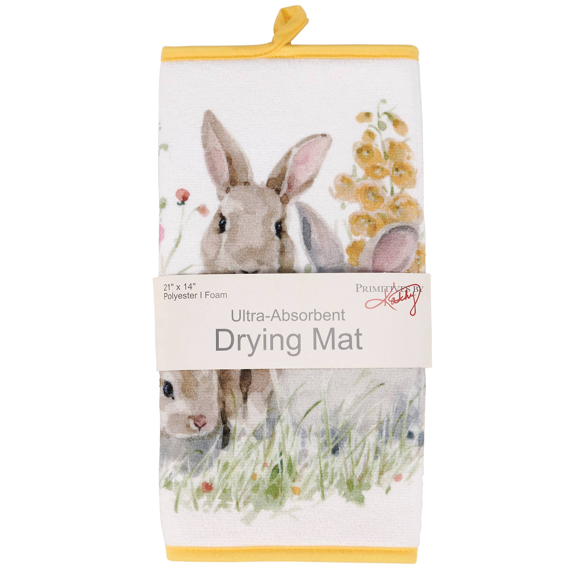 Primitives by Kathy - Wholesale Dish Drying Mat/Rack - Flower Bunny Drying Mat2