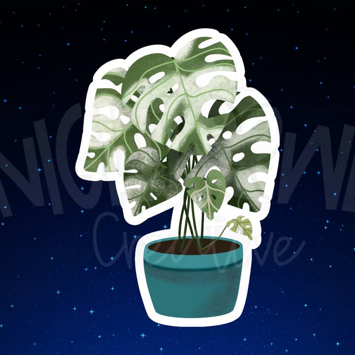 Adesivo Monstera Albo por atacado de The Night Owl Creative