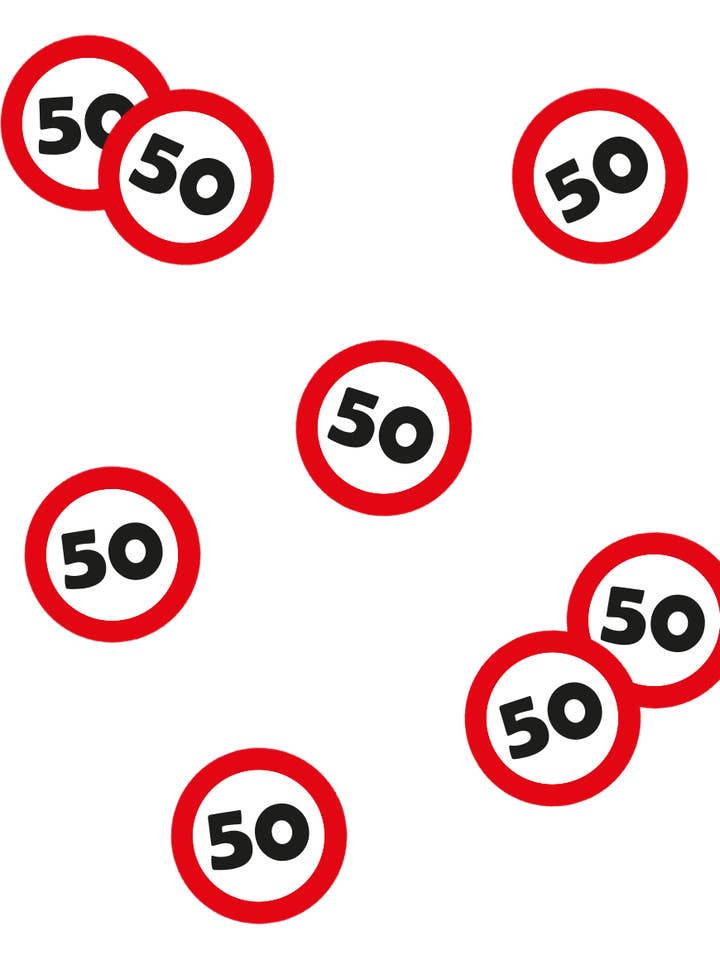 Traffic sign confetti - 50 for wholesale by PD Party