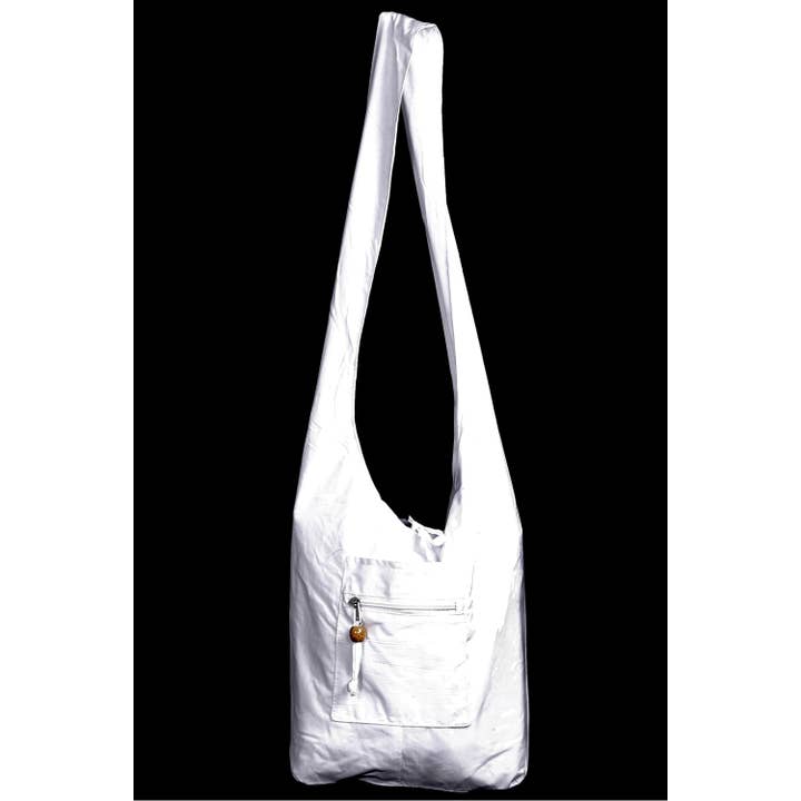 Sunshine Joy - Wholesale Shoulder Bag - Women's - Blank White Zip Top Hobo Shoulder Bag for Tie-dyeing1