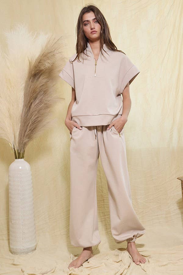 BUCKETLIST INC - Wholesale Lounge Sweatpants/Joggers - Women's - IP5463 Scuba Drawstring High-Rise Jogger Pants4