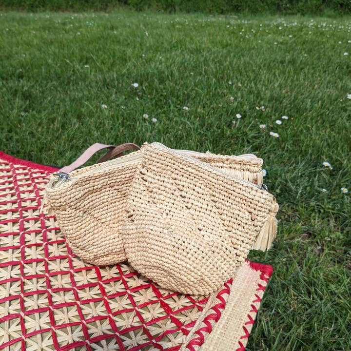 raphiasac – Porta-moedas - Mulher por atacado – Pequena carteira de crochê para moedas, bolsas de crochê em ráfia2