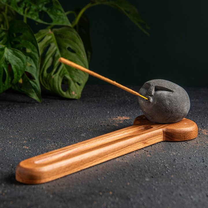 Stone Head Incense Holder, GHOST Handmade Incense Holder for wholesale by Troy Touch