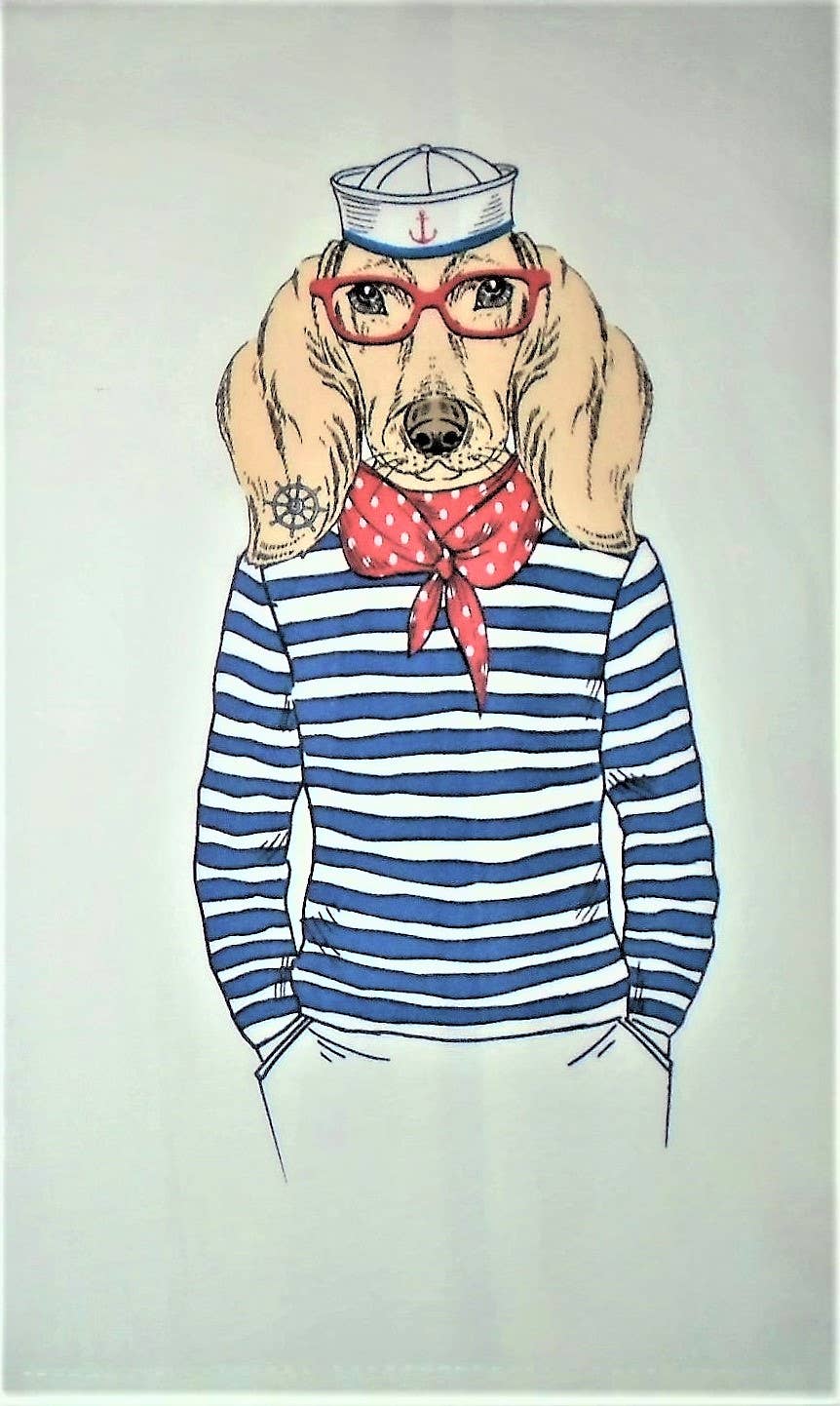 Ox Bow Decor - Wholesale Hand Towel - Nautical/ Lab Sailor White Hand Towel1