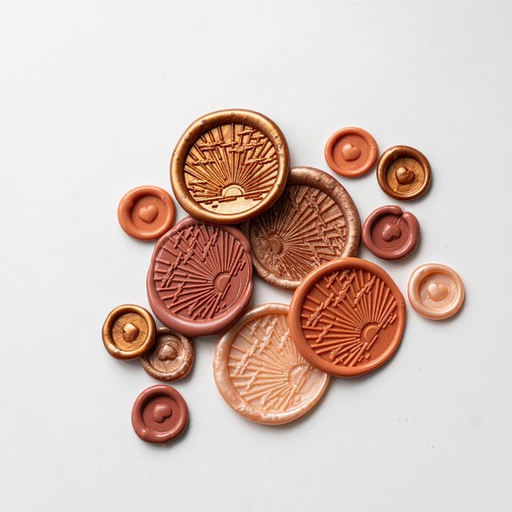 Written Word Calligraphy - Wholesale Sealing Wax - Golden Hour Sealing Wax (Box of 5 Sticks)1