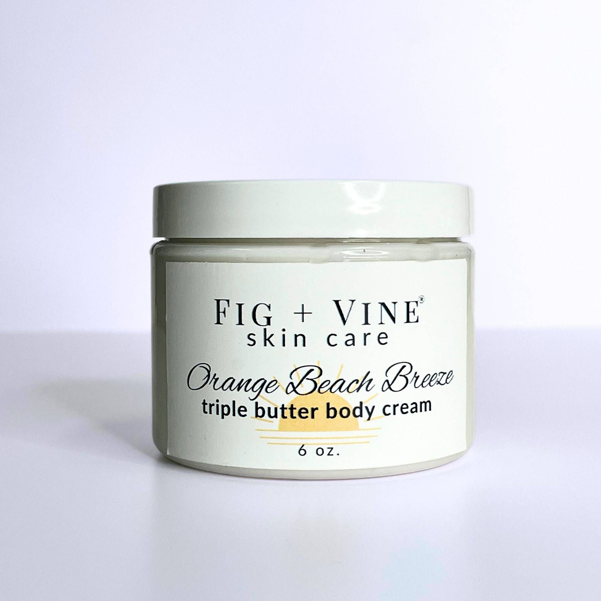 Fig + Vine Skincare - Wholesale Body Cream/Lotion - Triple Butter Body Cream - Orange Beach Breeze
